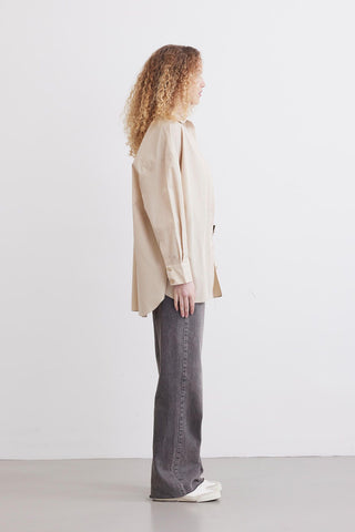 Oversize Basic Shirt Beige