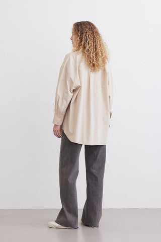 Oversize Basic Shirt Beige