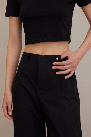 Straight Leg Comfortable Pants Black