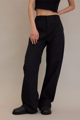 Straight Leg Comfortable Pants Black