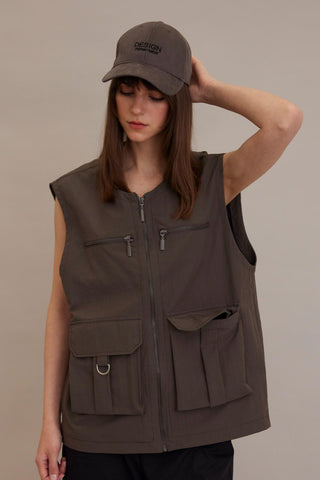 Technical Detail Vest Mink