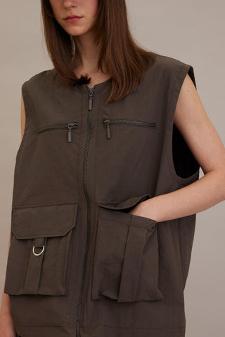 Technical Detail Vest Mink