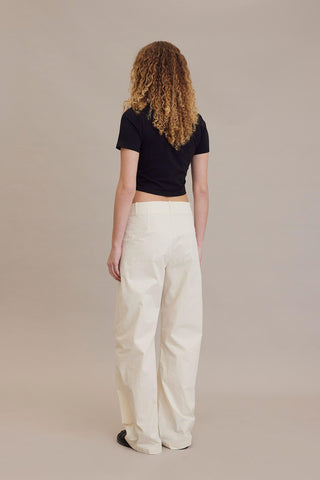 Straight Leg Comfortable Pants Vanilla