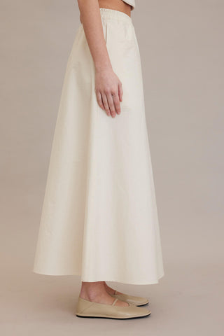 Wide Cut Flared Skirt Vanilla