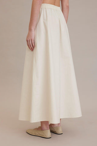 Wide Cut Flared Skirt Vanilla