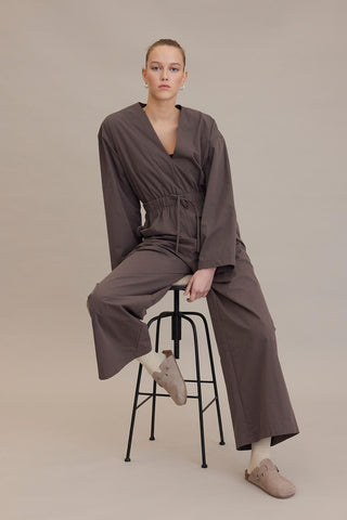 Relaxed Fit Jumpsuit Mink
