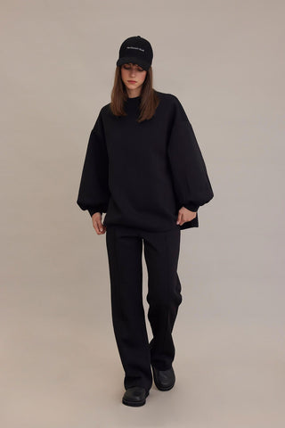 Compact Oversize Sweatshirt Black