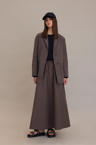 Wide Cut Flared Skirt Mink