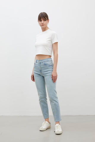 Bootcut Fit Denim Trousers Light Blue