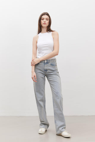 1975 Mid-Rise Denim Trousers Light Blue