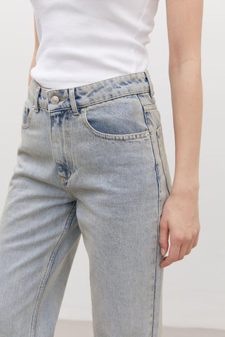 1975 Mid-Rise Denim Trousers Light Blue