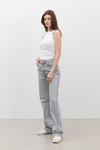 1975 Mid-Rise Denim Trousers Light Blue