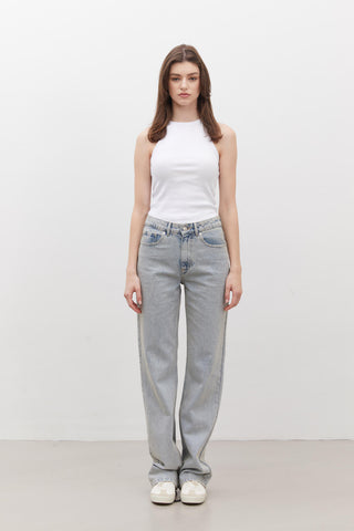 1975 Mid-Rise Denim Trousers Light Blue