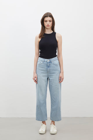 1975 High-Rise Straight Fit Denim Ice Blue