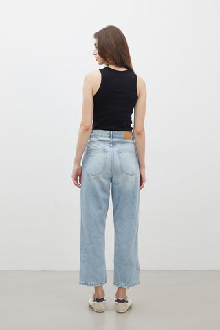 1975 High-Rise Straight Fit Denim Ice Blue