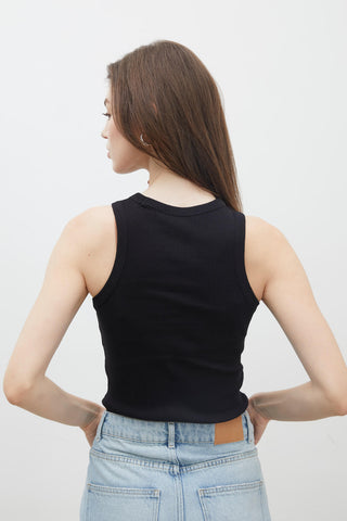 Ribanalı Kolsuz Bodysuit Siyah