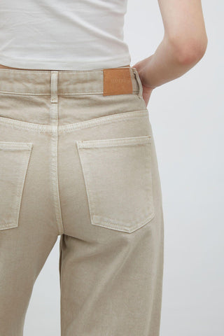 1975 High-Rise Straight Fit Denim Beige