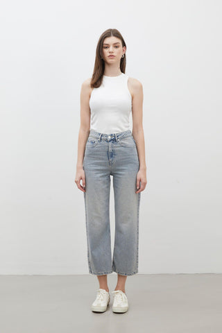 1975 High-Rise Straight Fit Denim Livid