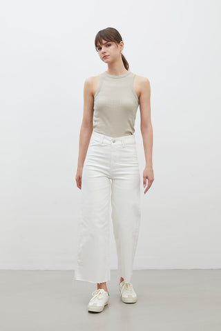 Marine Fit Denim Trousers White