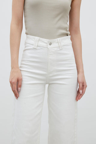 Marine Fit Denim Trousers White