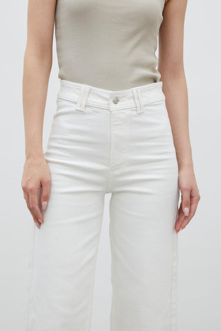 Marine Fit Denim Trousers White