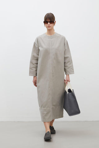 Oversize Denim Dress Stone