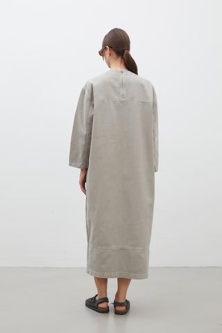 Oversize Denim Elbise Taş