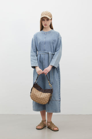 Oversize Denim Dress Blue