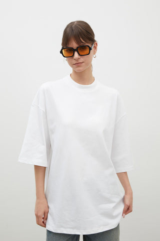 Oversize Cotton Short Sleeve T-Shirt White