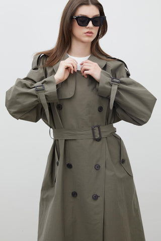 Copenhagen Oversize Trench Coat Khaki