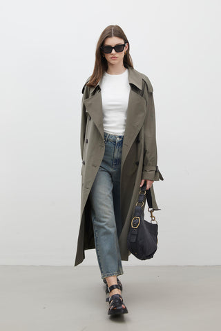 Copenhagen Oversize Trench Coat Khaki