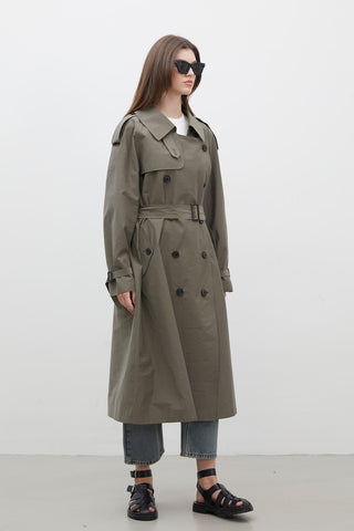 Copenhagen Oversize Trench Coat Khaki