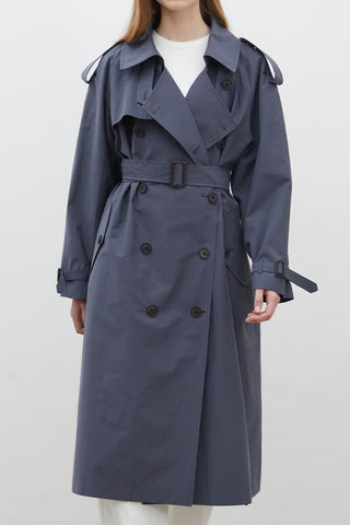 Copenhagen Oversize Trench Coat Navy Blue