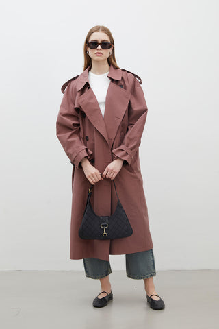 Copenhagen Oversize Trench Coat Dusty Rose