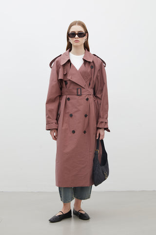 Copenhagen Oversize Trench Coat Dusty Rose