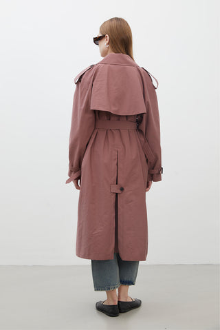 Copenhagen Oversize Trench Coat Dusty Rose