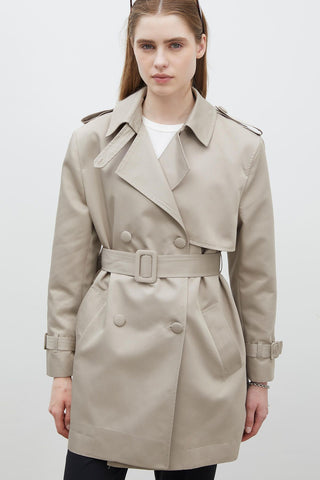 Chelsea Double-Breasted Trench Coat Sand