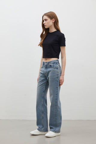 1975 Mid-Rise Denim Trousers Blue