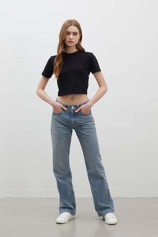 1975 Mid-Rise Denim Trousers Blue