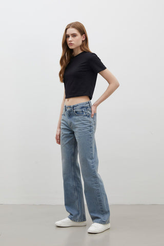 1975 Mid-Rise Denim Trousers Blue