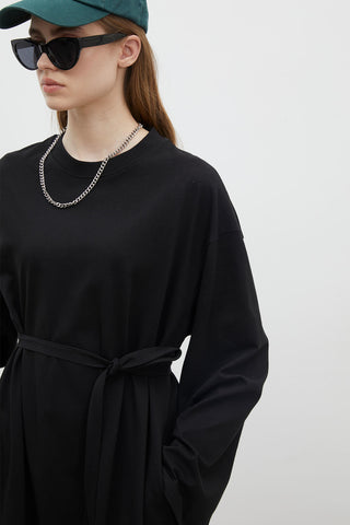 Oversize Pamuklu Elbise Siyah