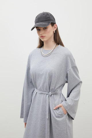 Oversize Cotton Dress Grey