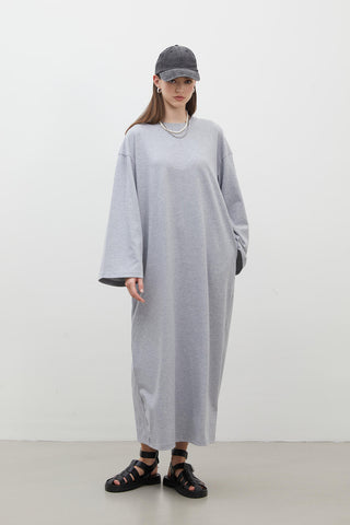 Oversize Cotton Dress Grey