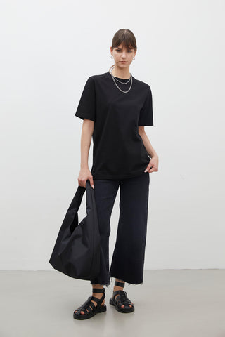 Short Sleeve Slim Fit Cotton T-Shirt Black