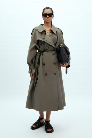 Copenhagen Oversize Trench Coat Khaki