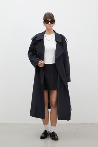 Copenhagen Oversize Trench Coat Black