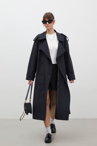 Copenhagen Oversize Trench Coat Black