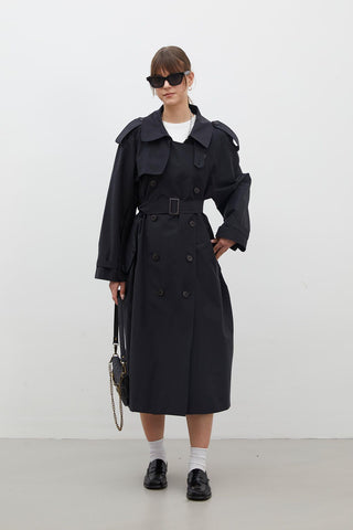 Copenhagen Oversize Trench Coat Black