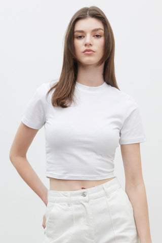 Cotton Crop T-Shirt White