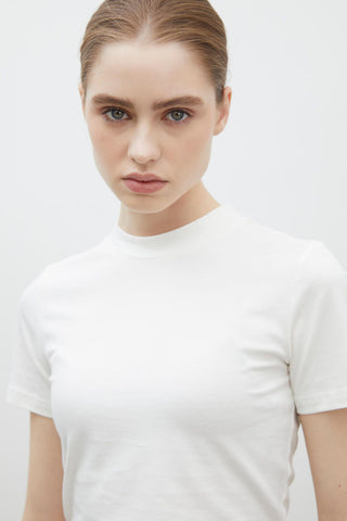 Cotton Crop T-Shirt Ecru